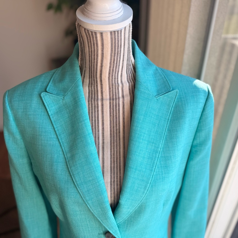 Kasper Aqua Blazer - Picture 2 of 11